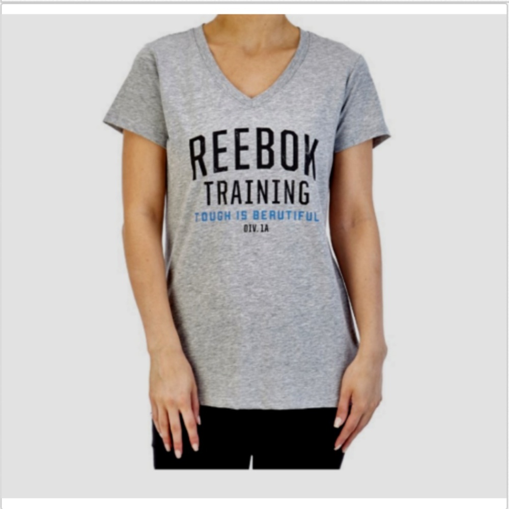 NWT Reebok T-Shirt S Grey Work Out Top